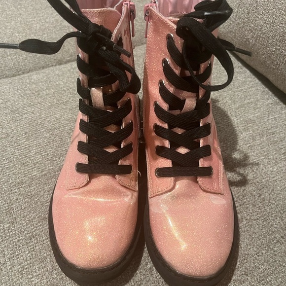 There Abouts Other - There Abouts Girls Pink Glittery Pink Shimmery boots with side zipper! Size 2M.